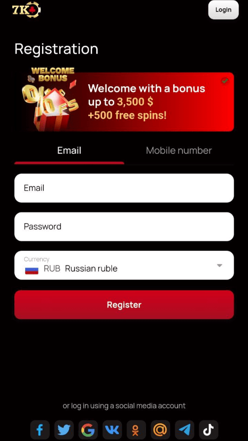 Мобильное 7K casino